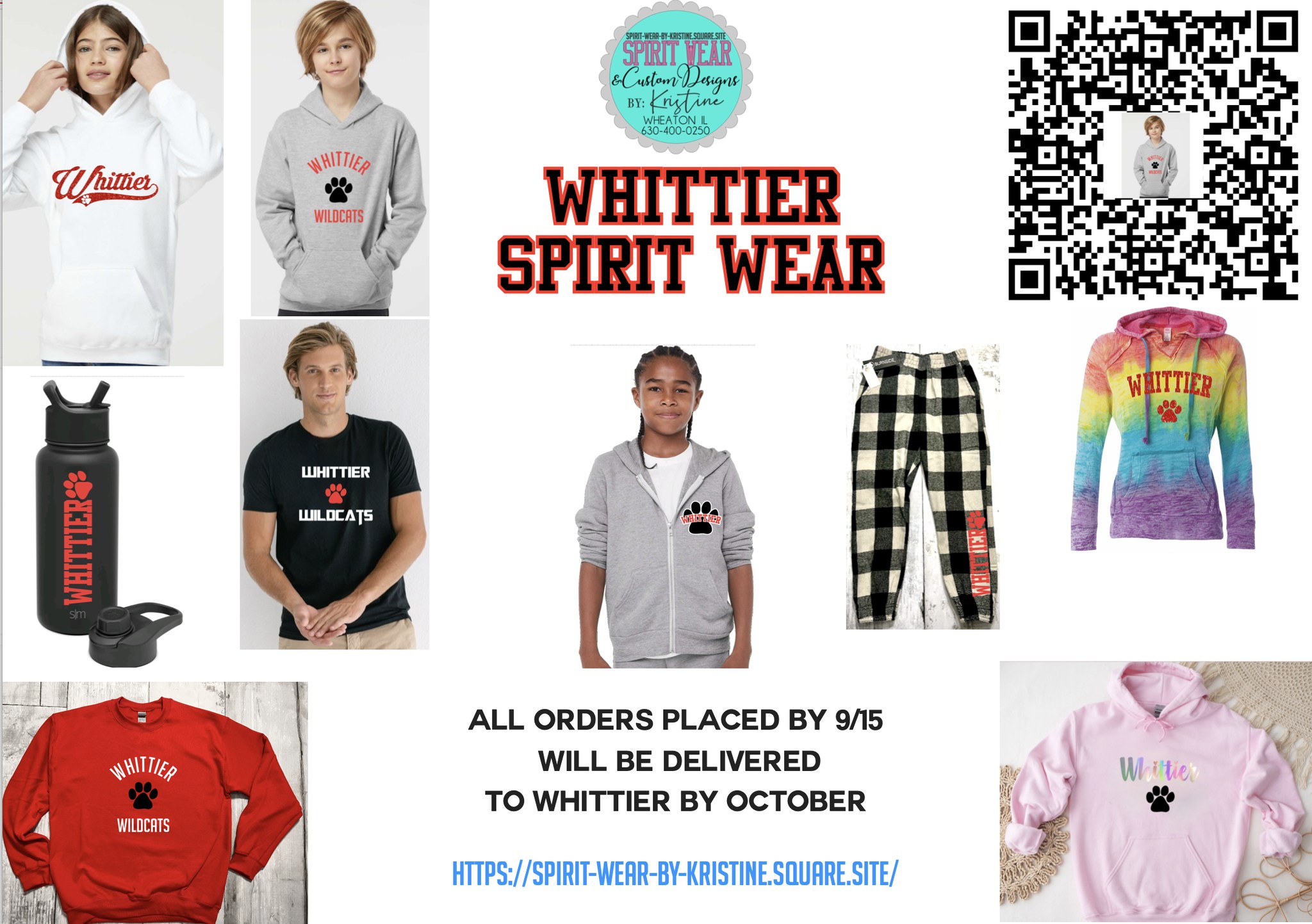 Whittier spiritwear by Kristine