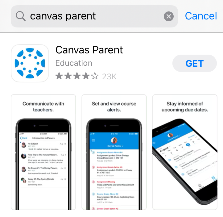 CANVAS PARENT APP