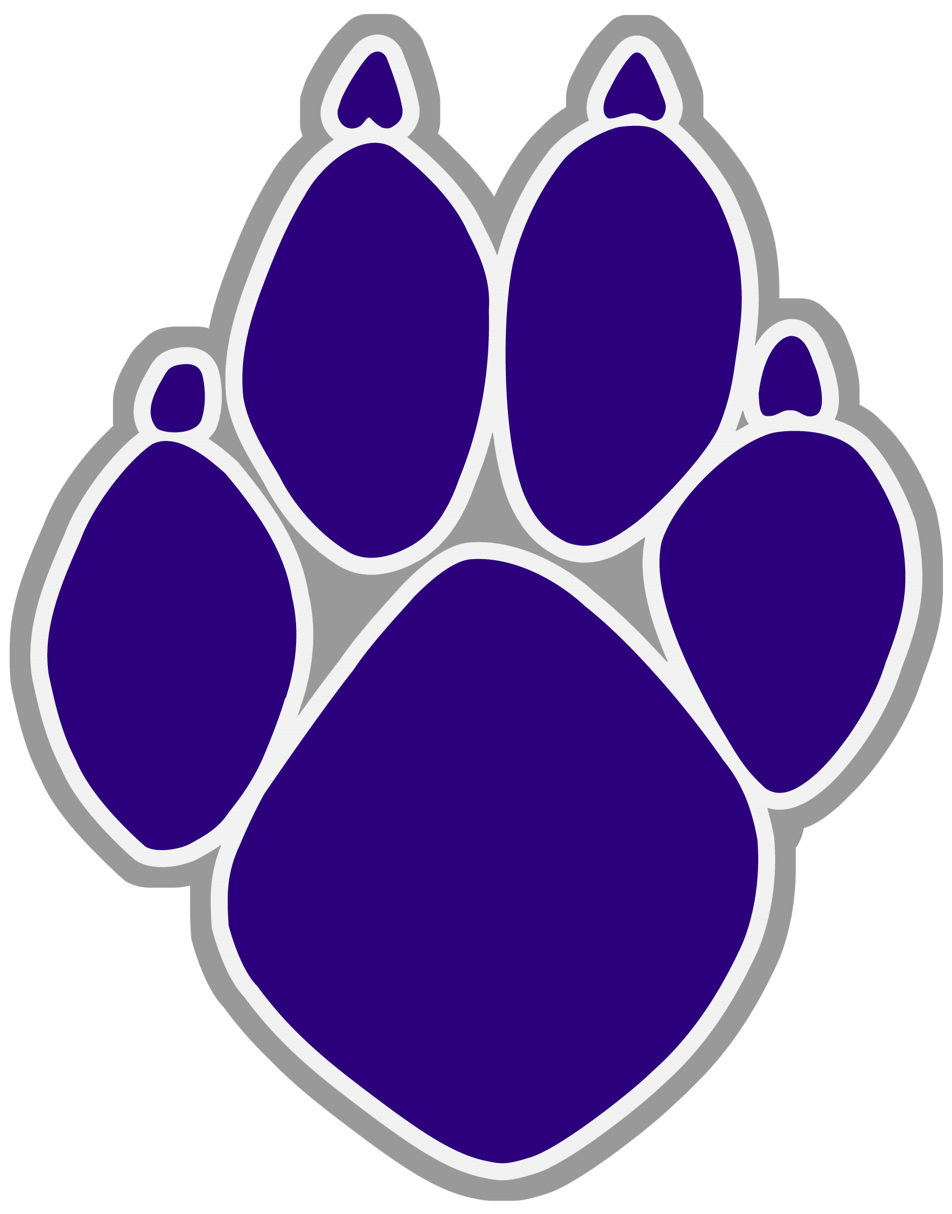 hubble husky paw print logo
