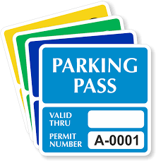 Image of an example parking pass
