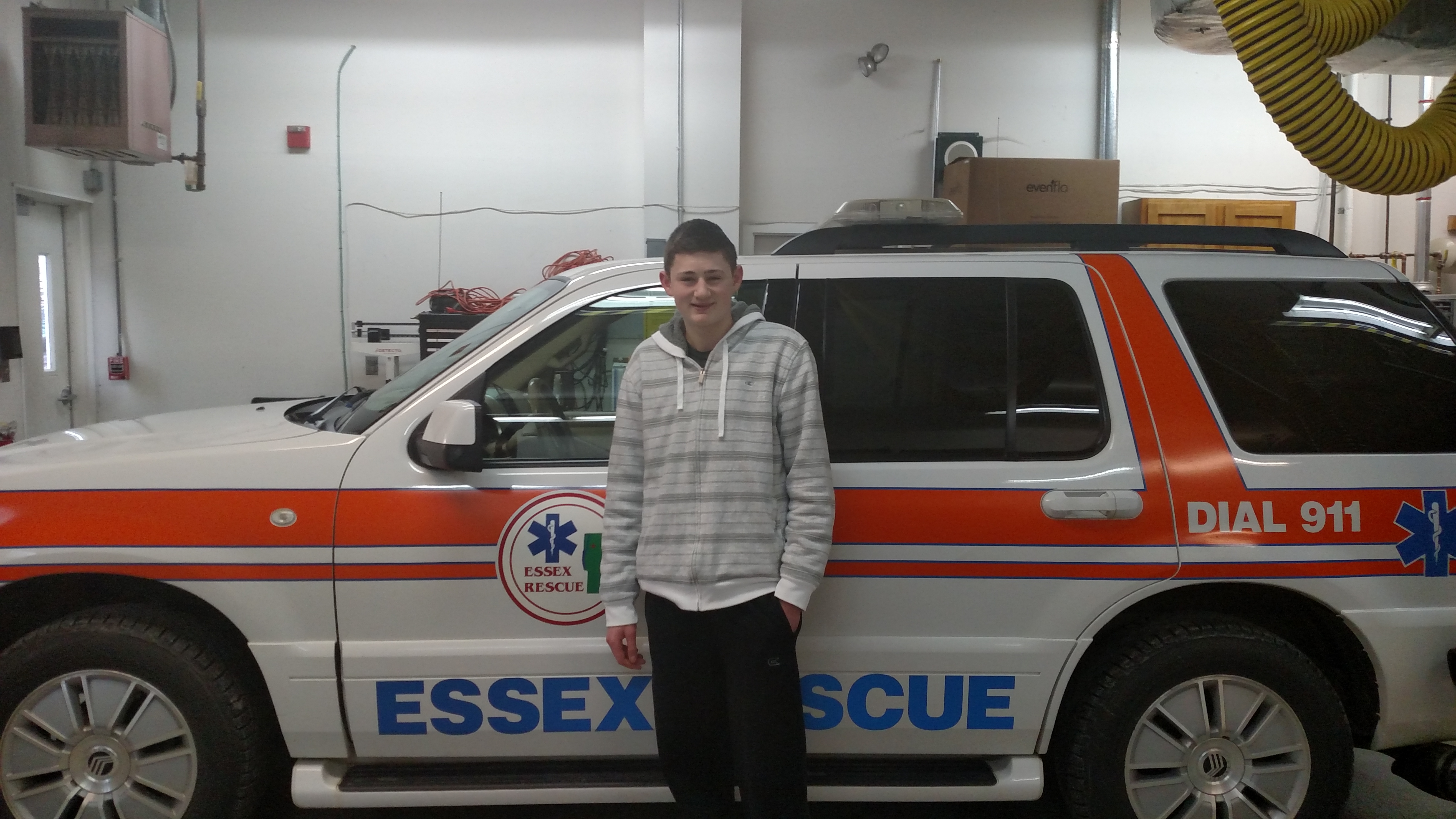 Student interning with Essex Rescue