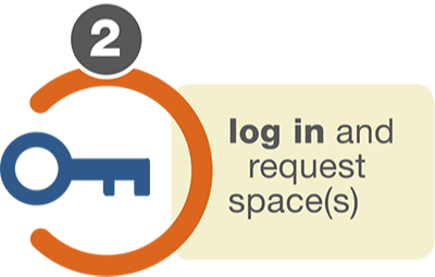 Log in and request space