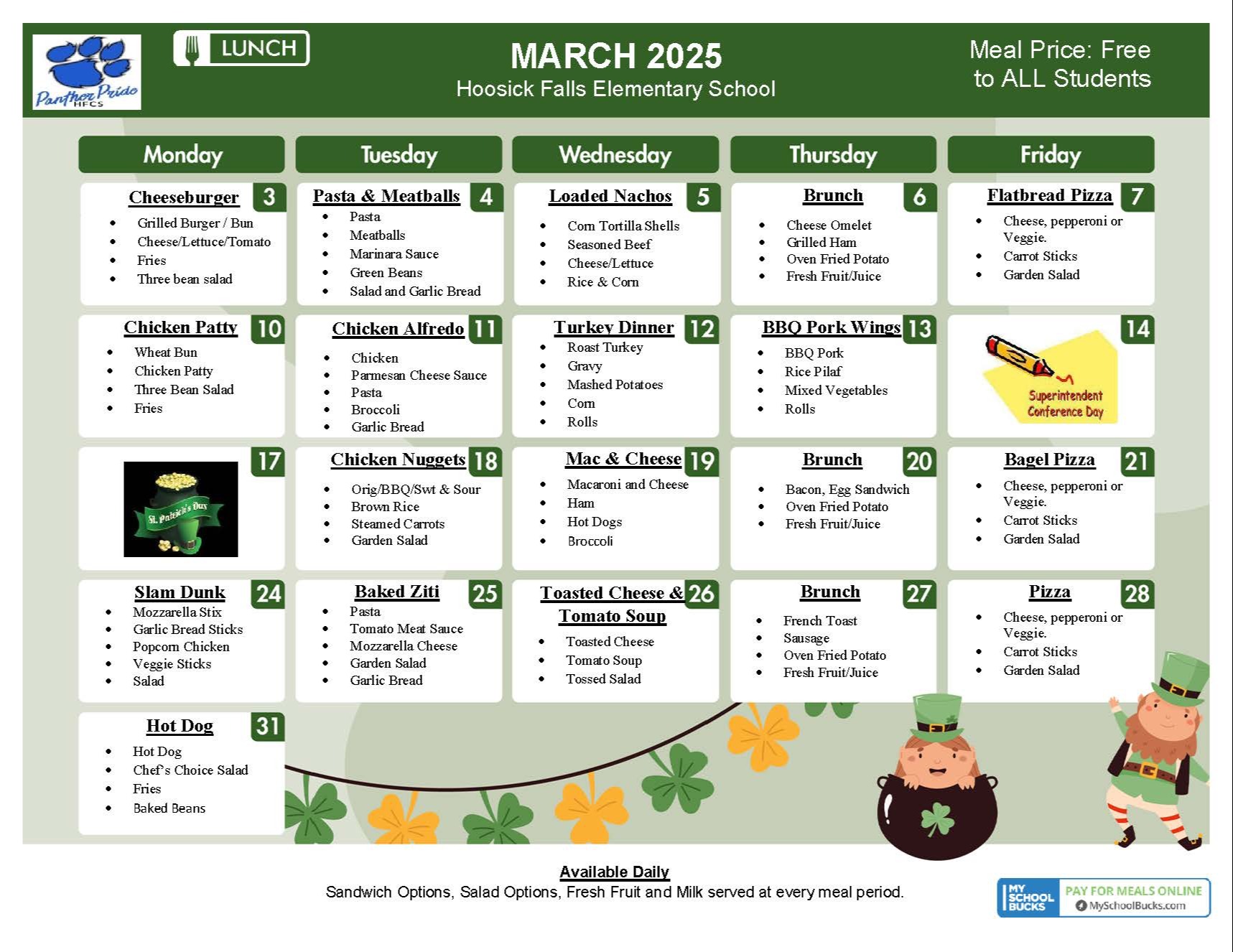 MARCH menu es