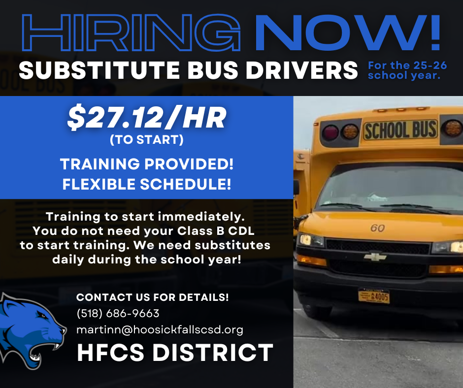 hiring now substitute bus drivers