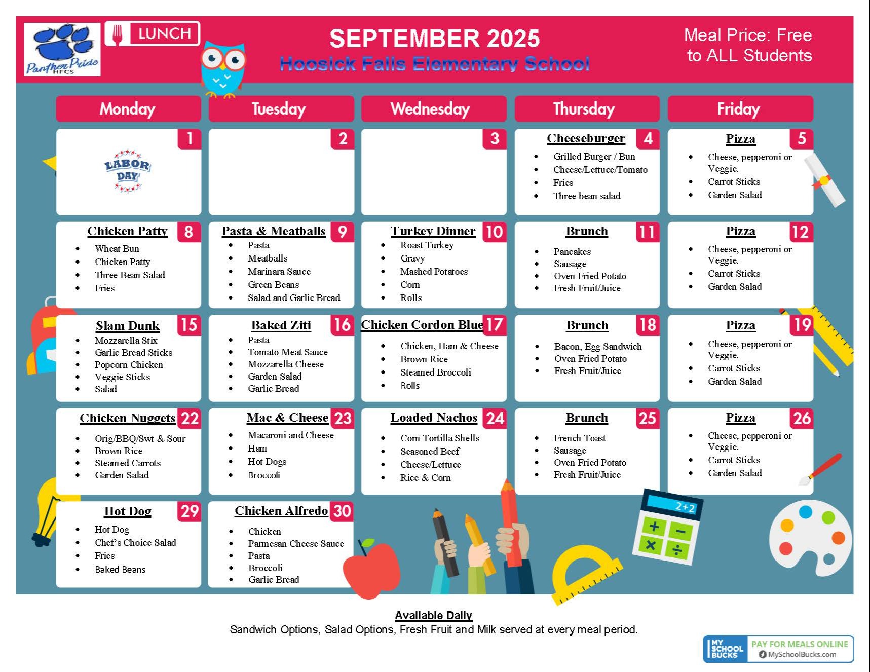 september menu es