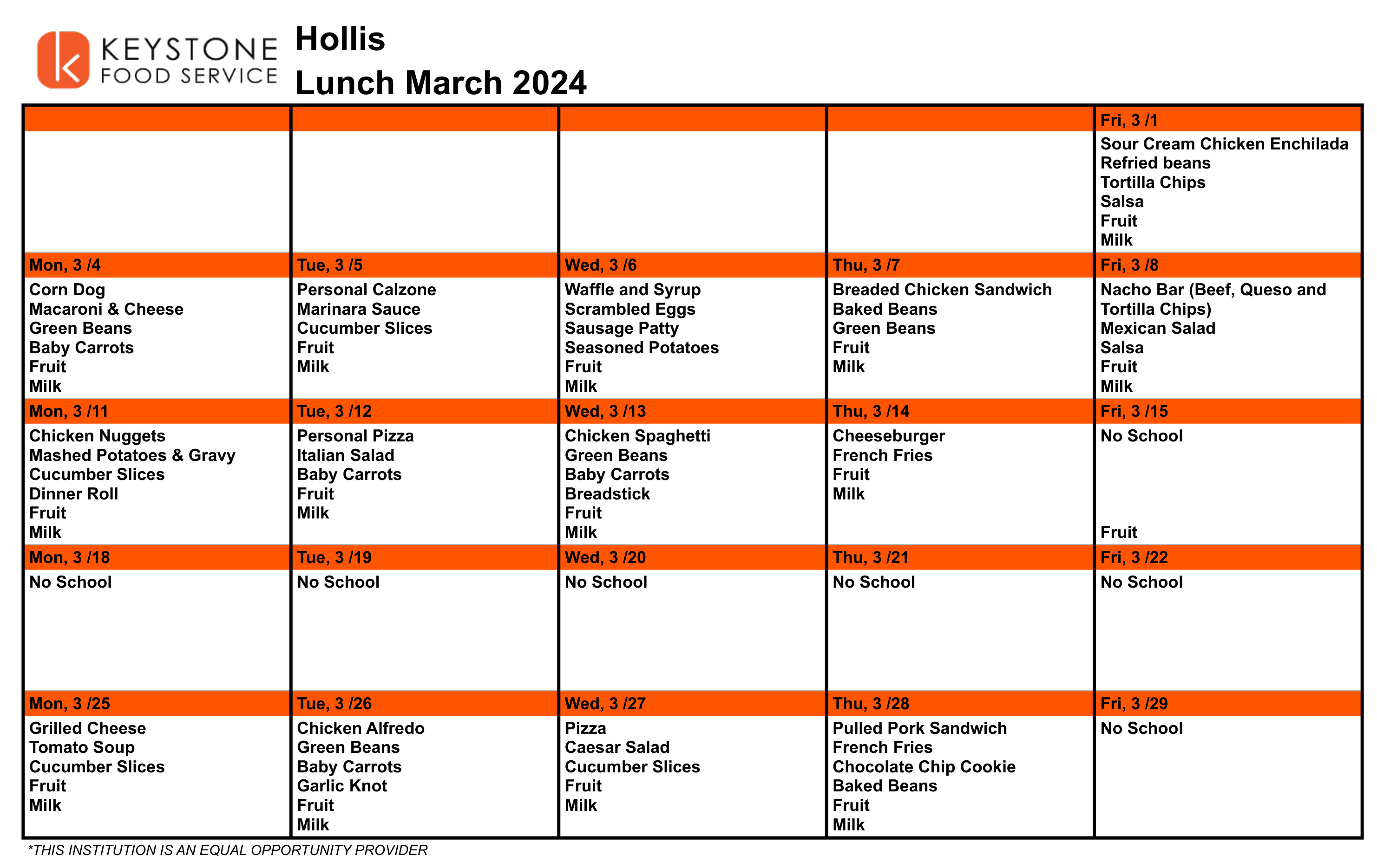 Cafeteria Hollis Public Schools