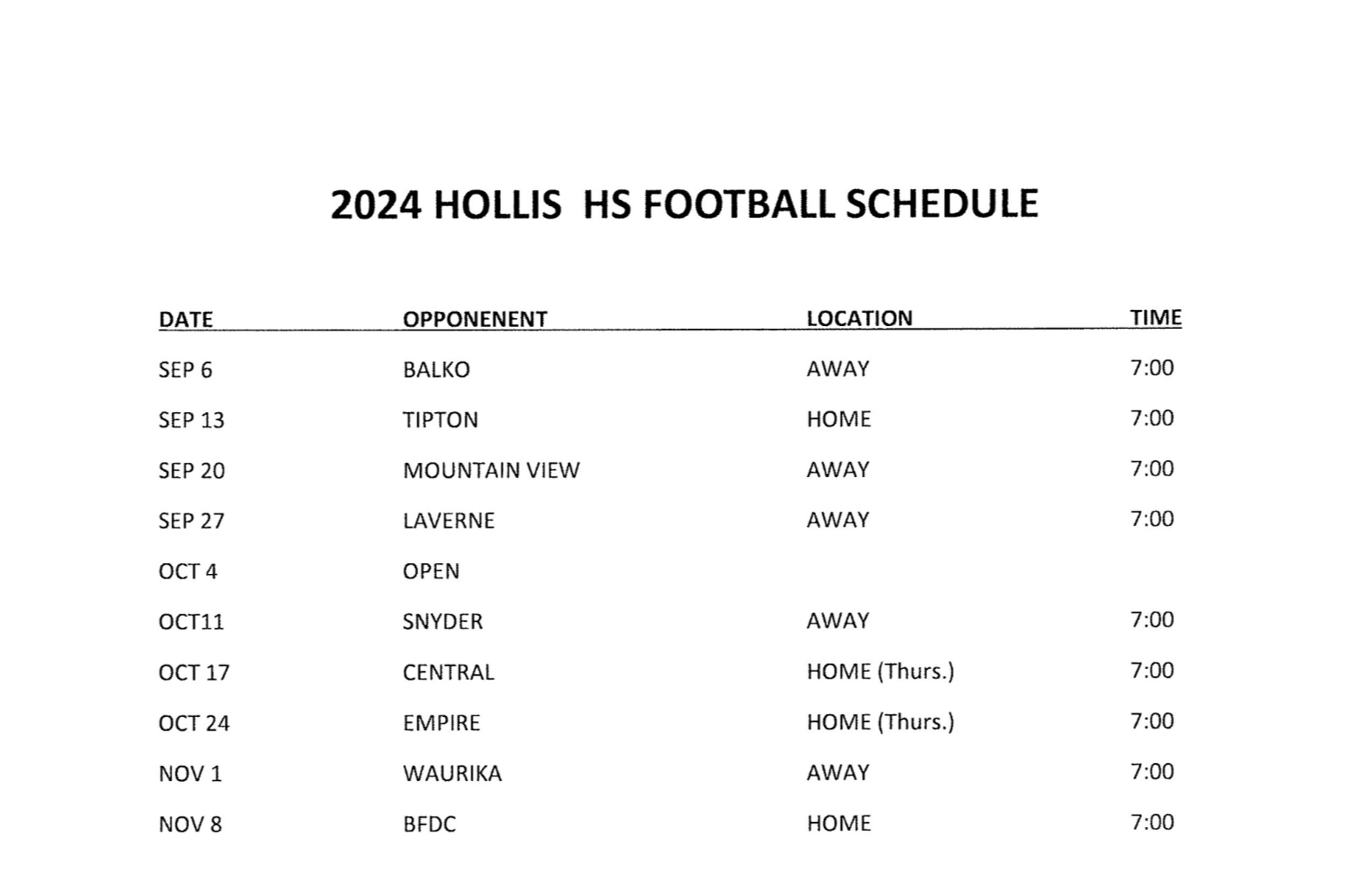 football-hollis-public-schools