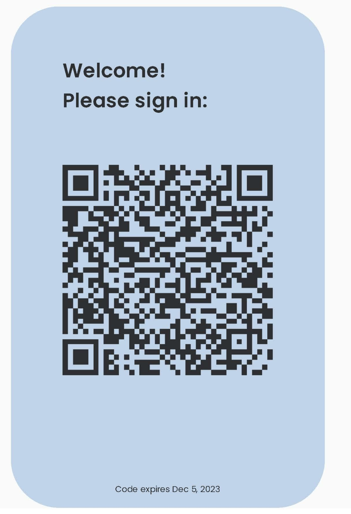 QR to sign in