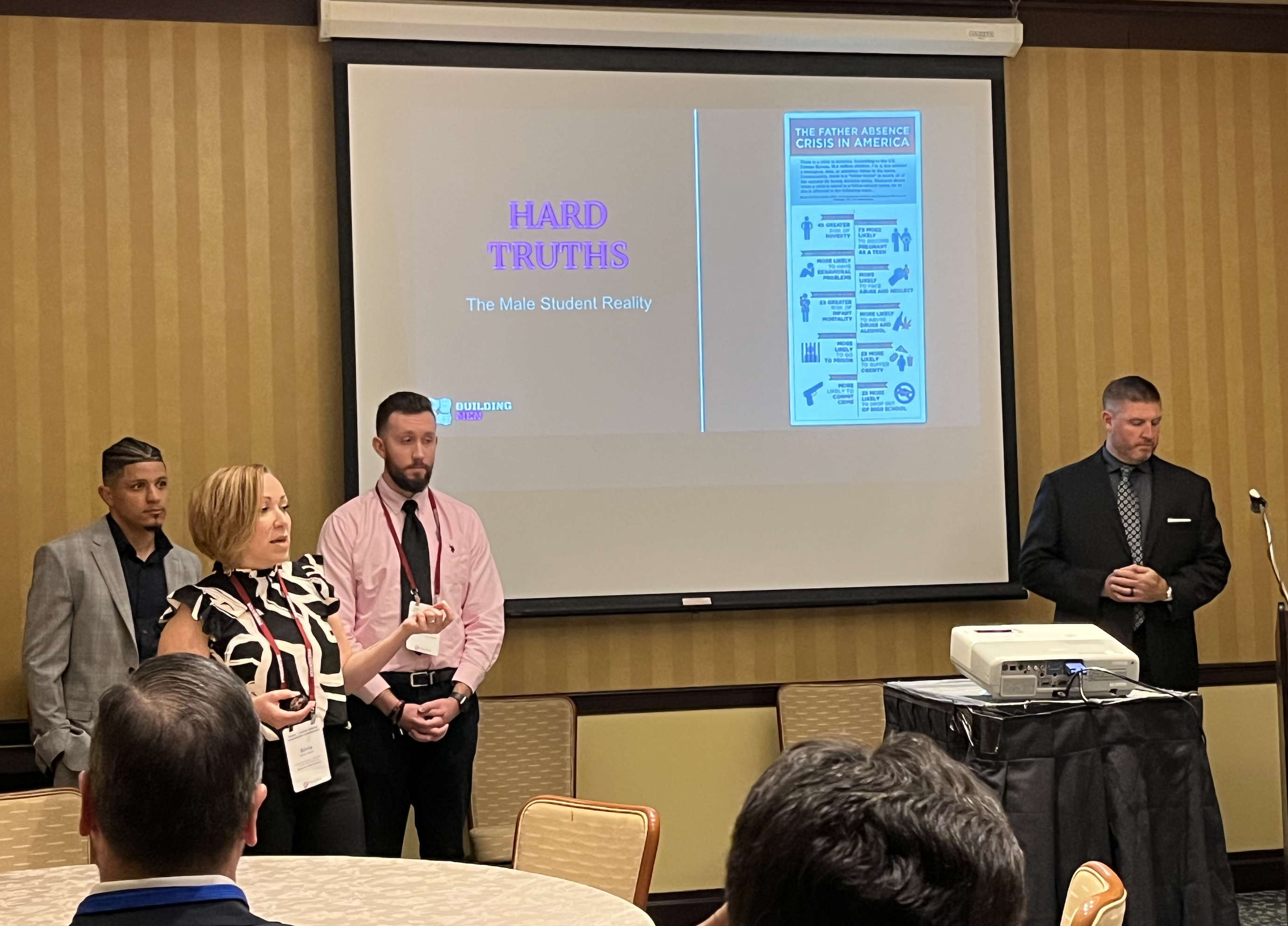 Dr. Silvia Pastor and Shamil Duran presented in Atlantic City about the Growing men program at Belleville Middle School