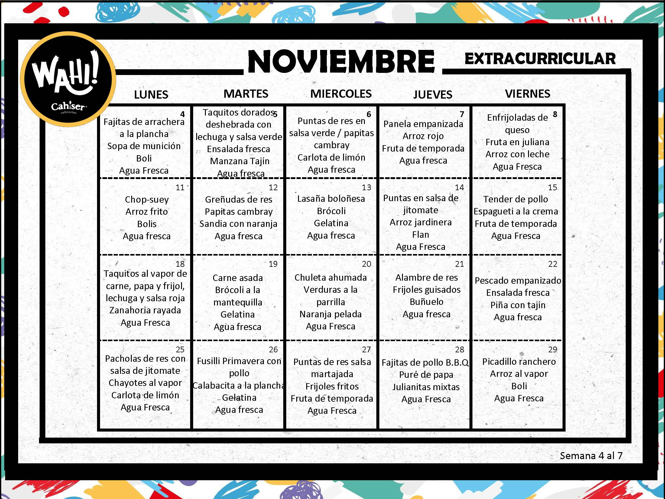 November menu Extra