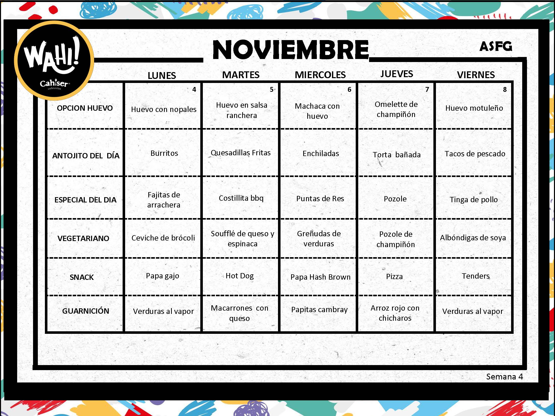 November menu 1