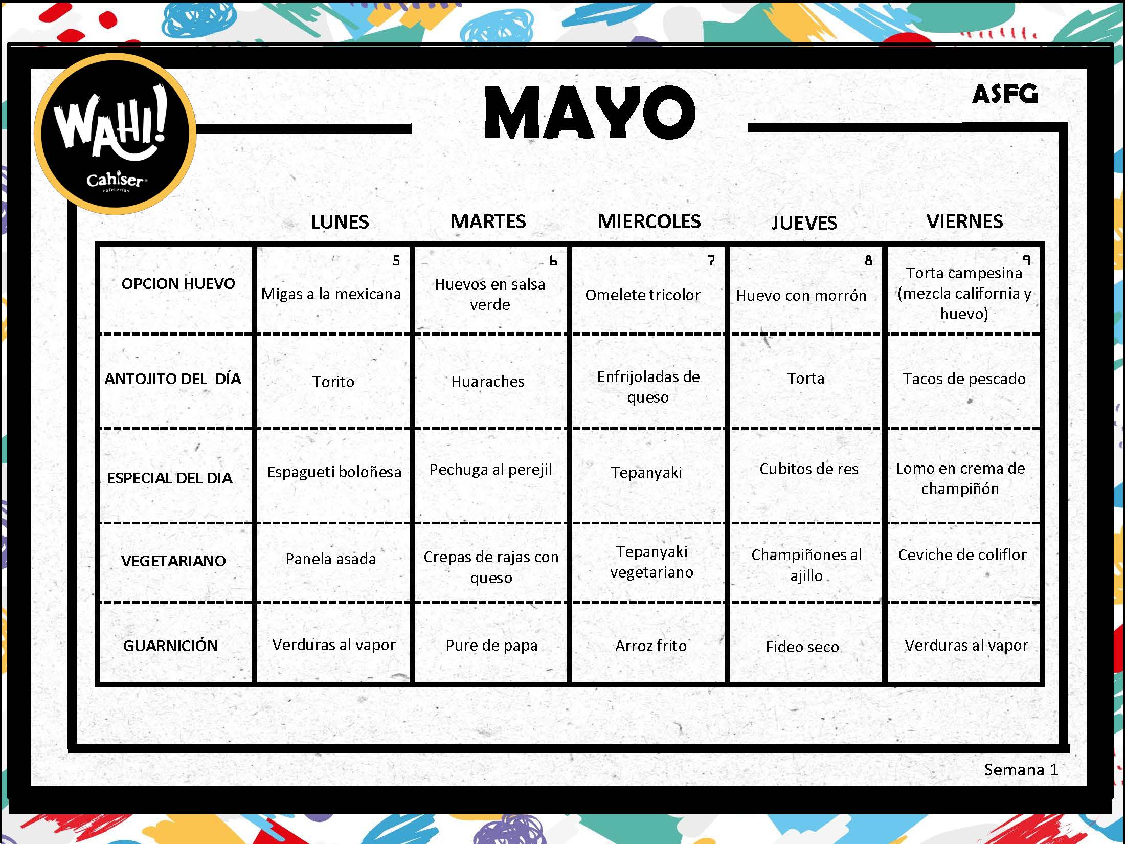 May menu