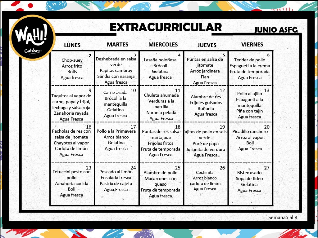 June menu Extra