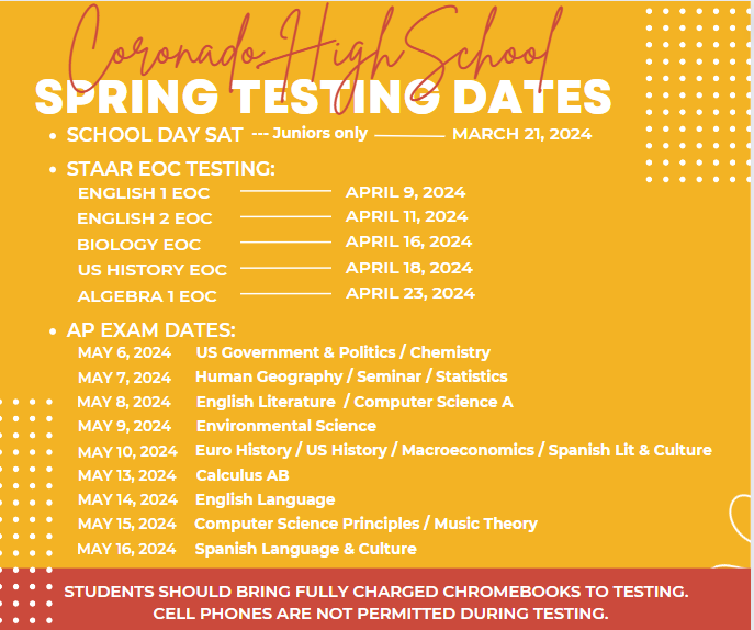 Spring Test Dates