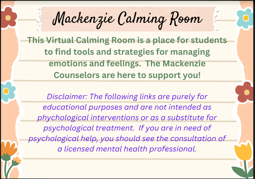 virtual calming room