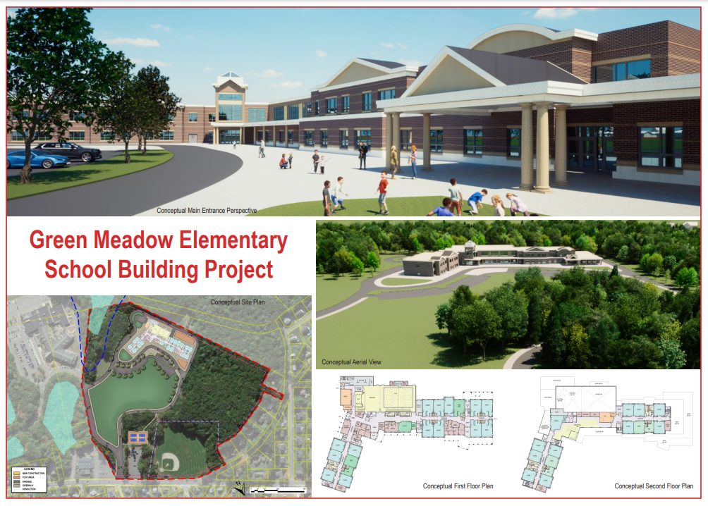 Sketch up planned new Green Meadow school