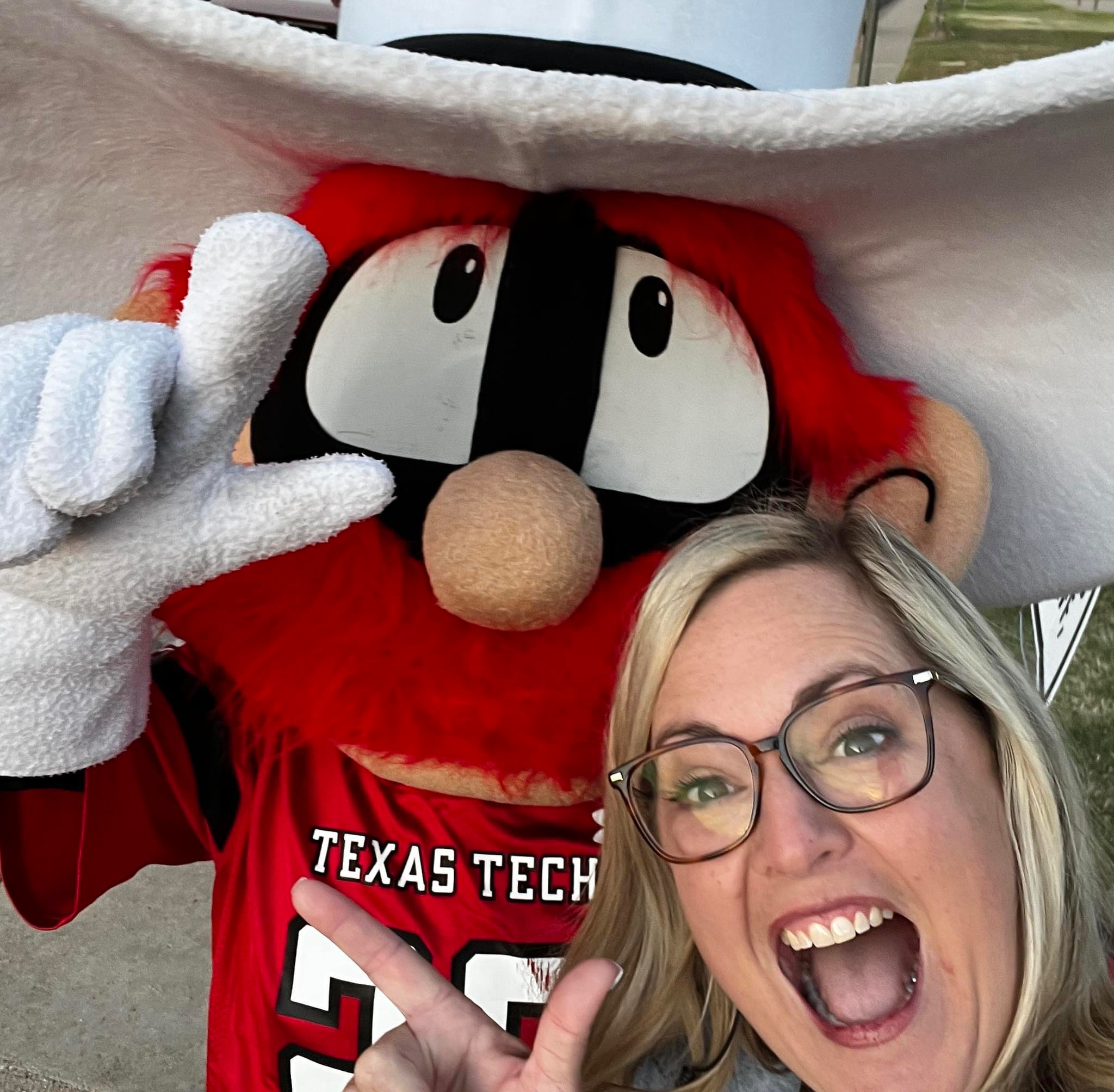 Mrs. Noble with Raider Red