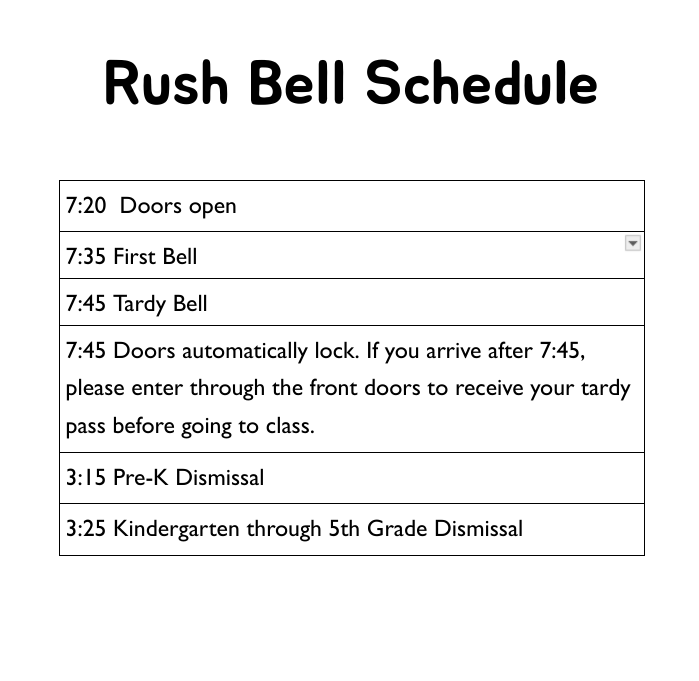 Bell Schedule