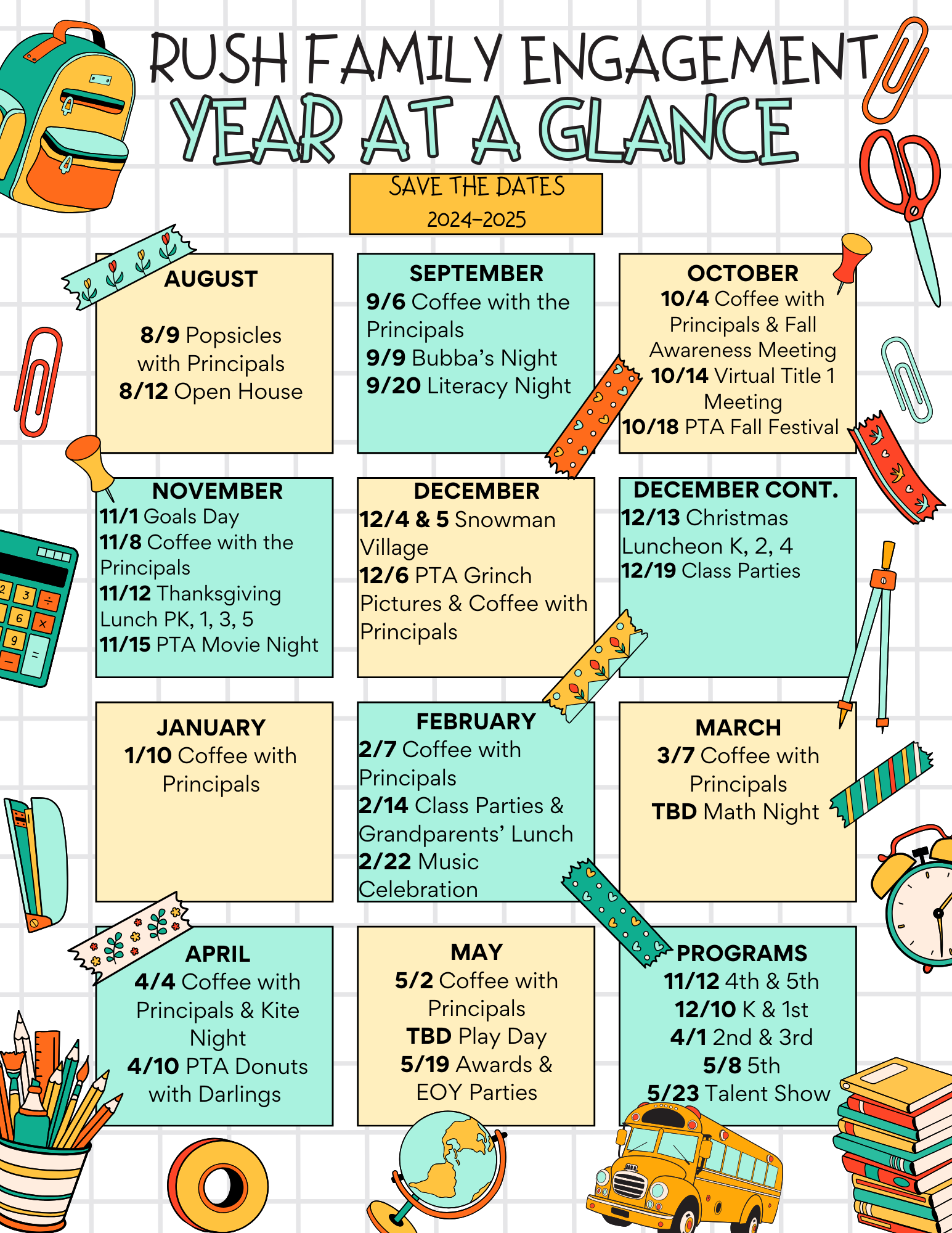 Parent Engagement Calendar