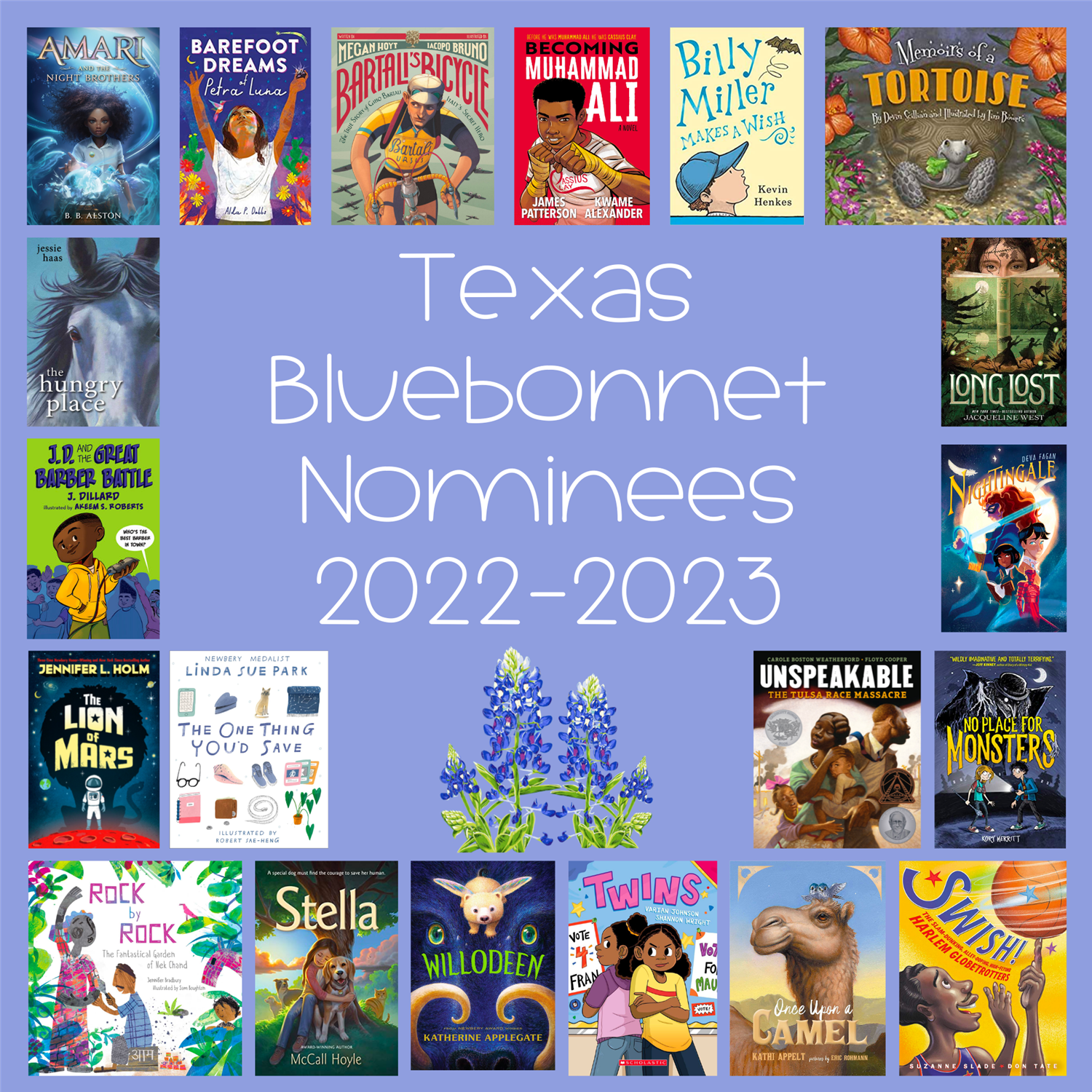Texas Bluebonnet Nominees 2022-2023 covers