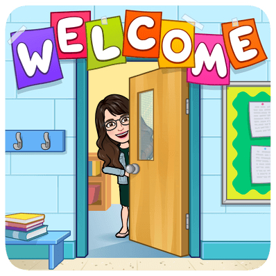 Mrs. Moore's Bitmoji: Welcome