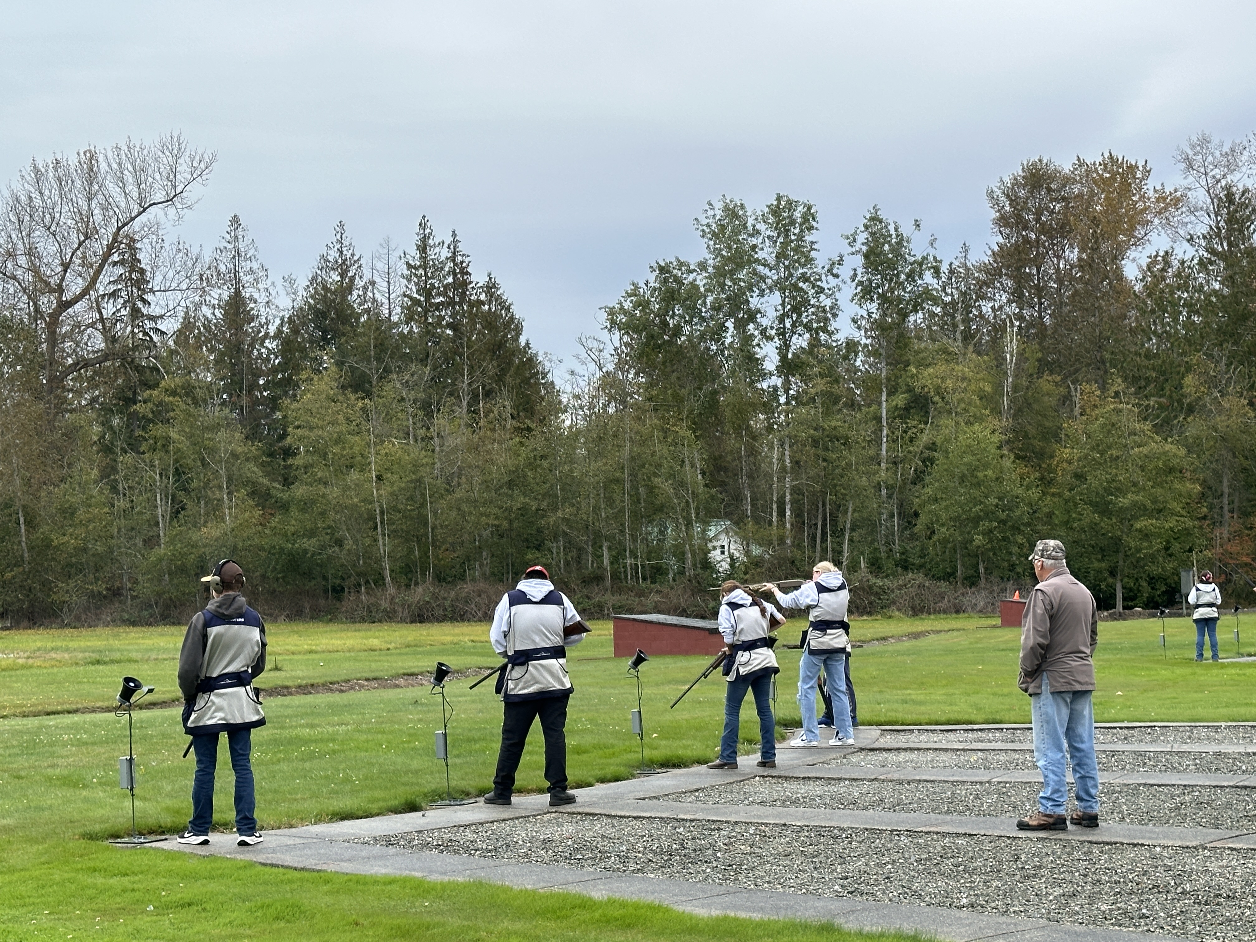 Sedro-Woolley Trap Shooting members at a competition. 