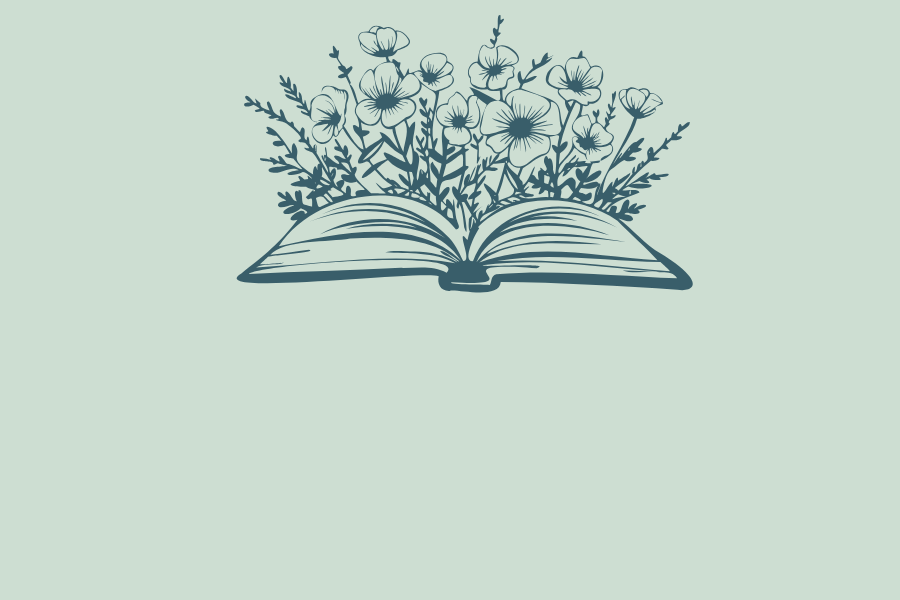 Book with flowers
