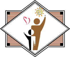 silhouette of child and adult standing together