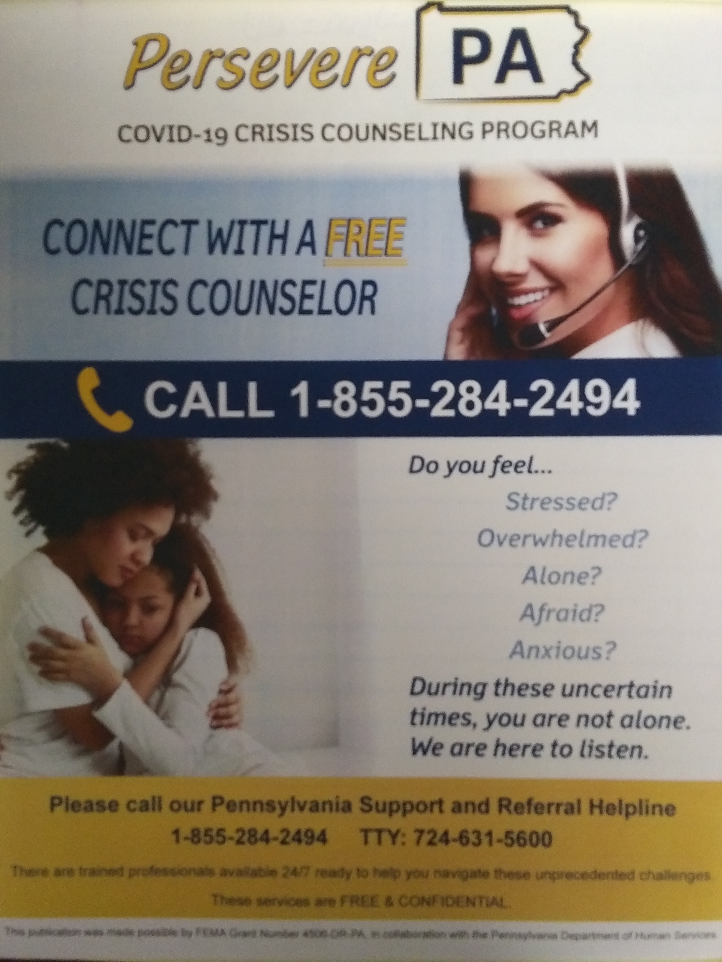 pa covid crisis counseling