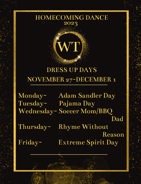 WTHS Homecoming 2023 Dress Up Days