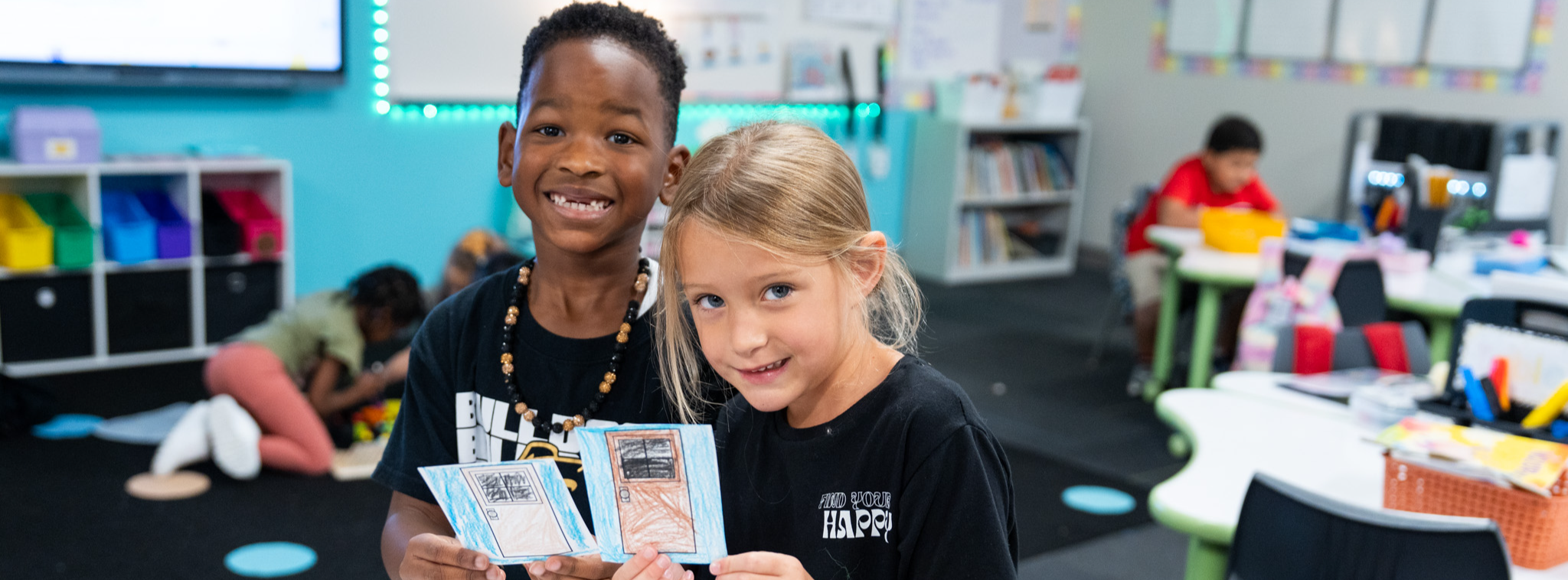 kids smiling
