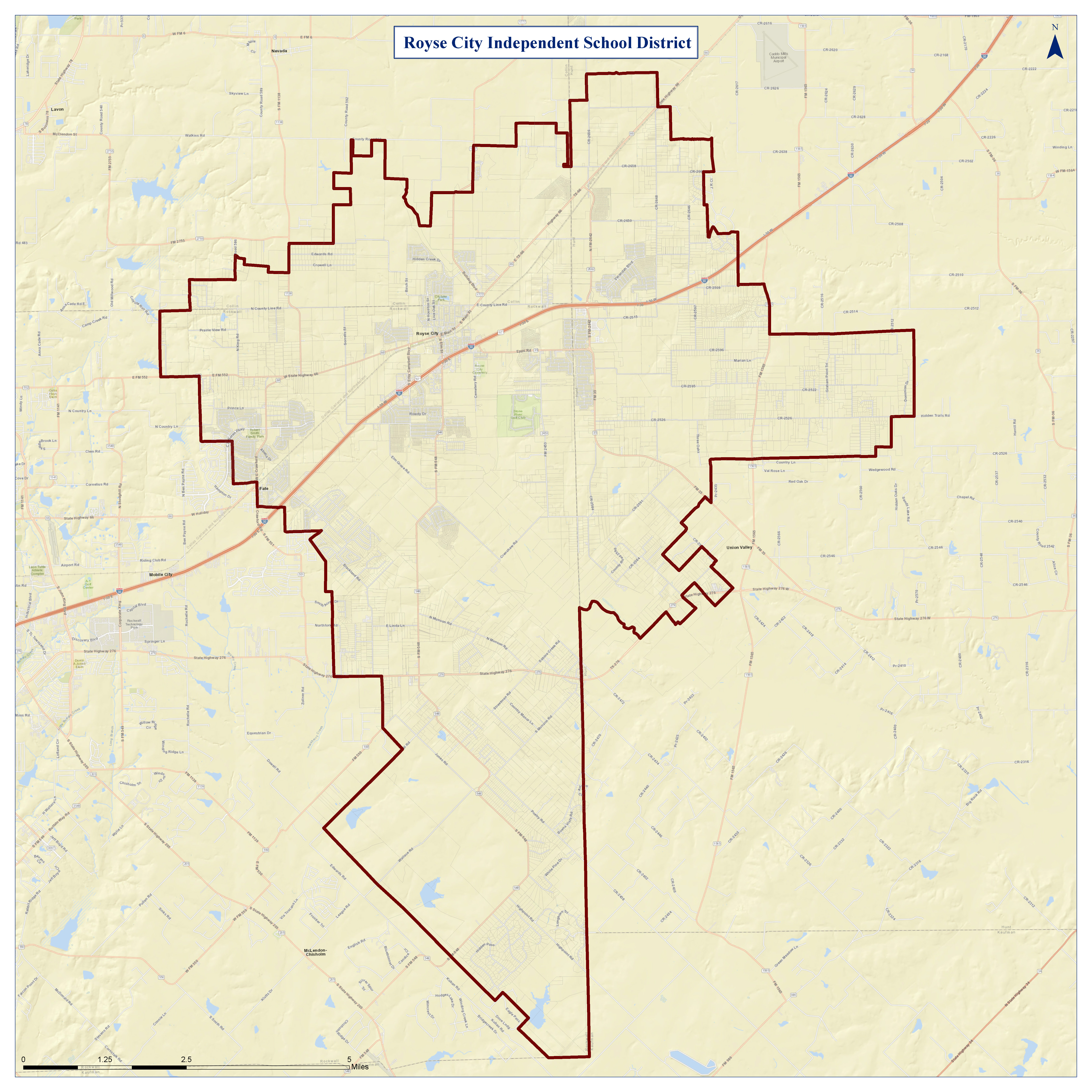 external boundary lines map