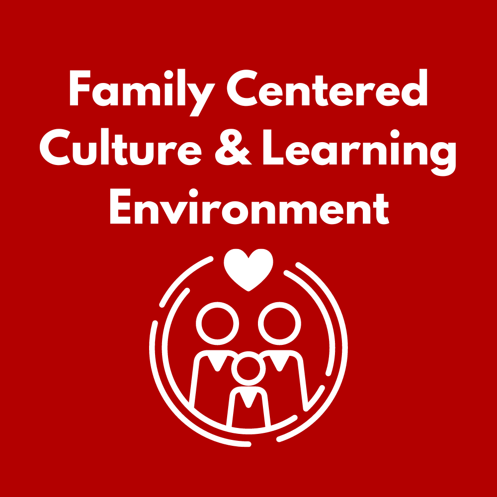 text reading family centered culture and learning environment