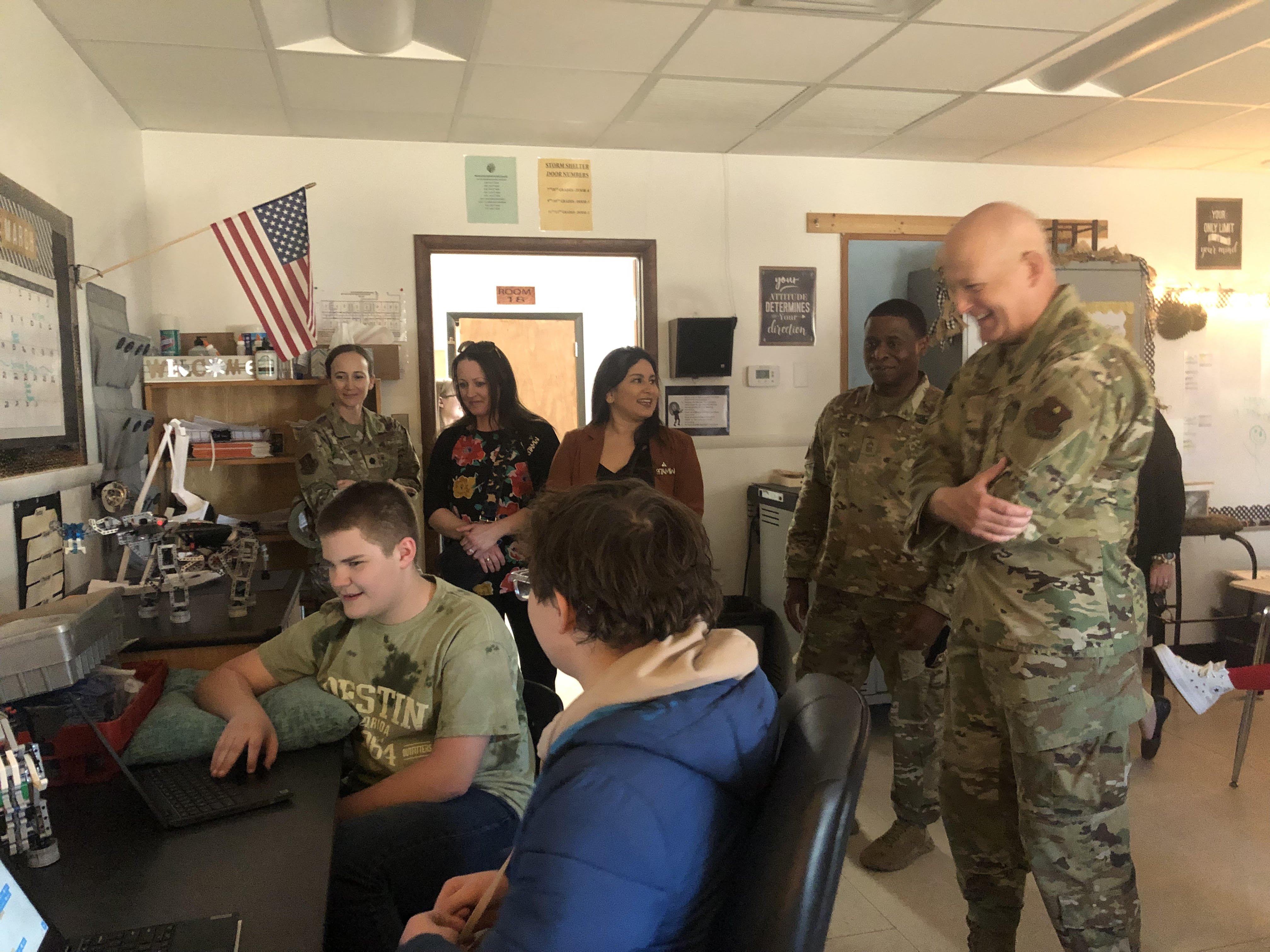 AAFB Leadership Team tours Navajo School