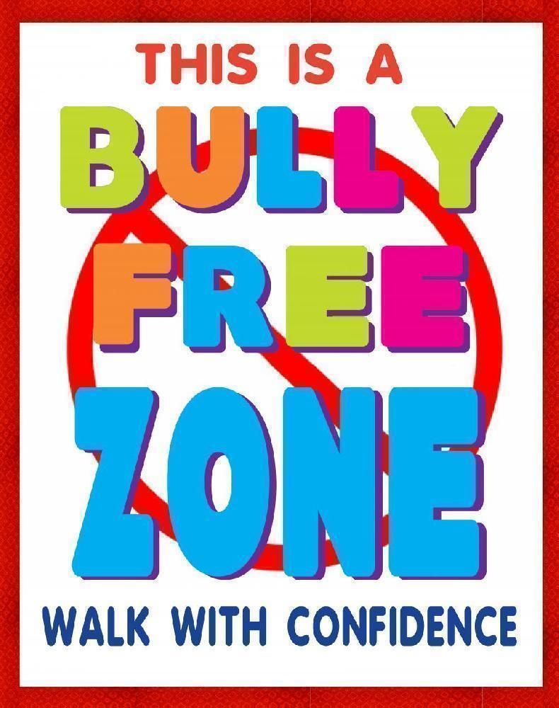 This is a bully free zone poster