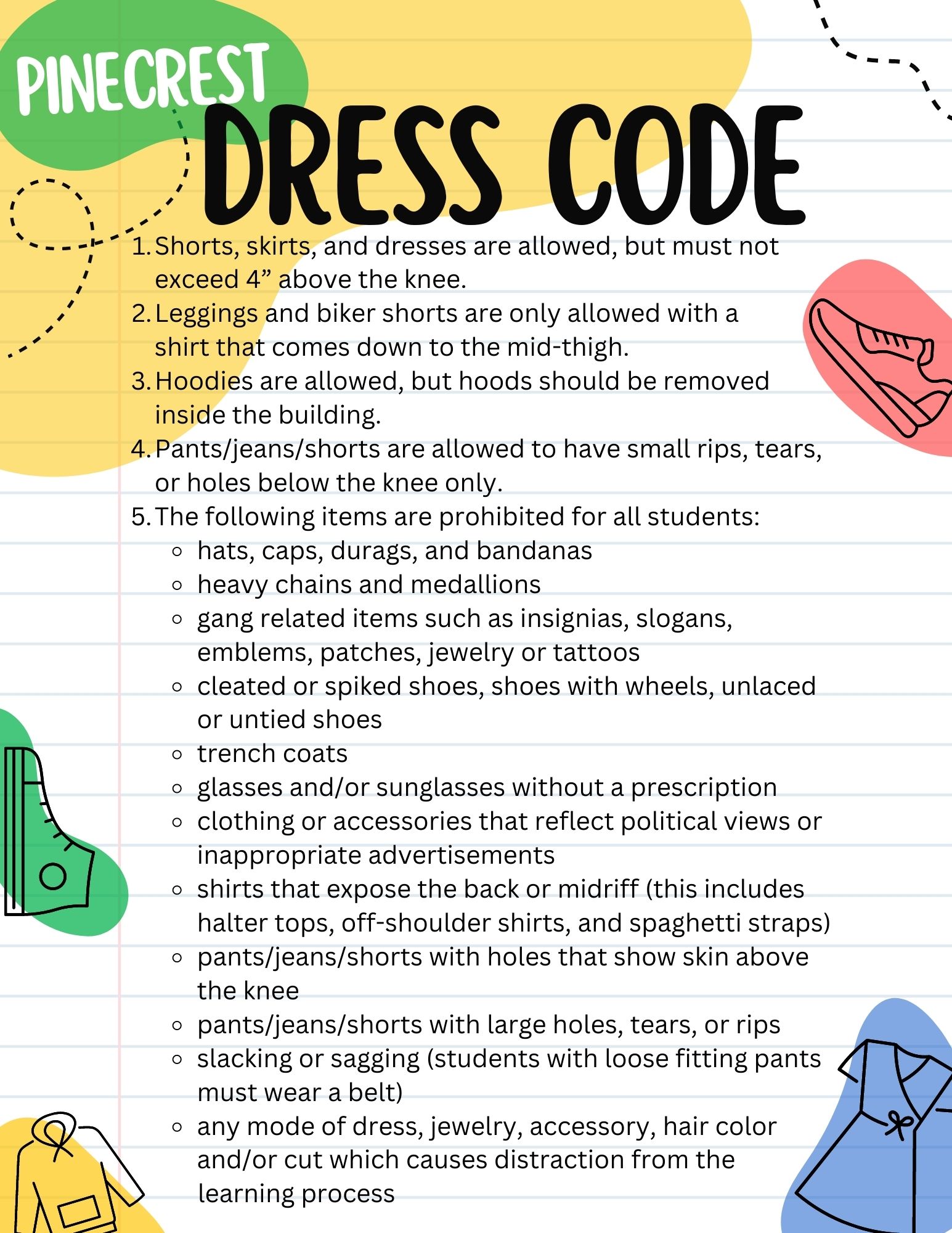 Dress Code | Pinecrest Elementary School