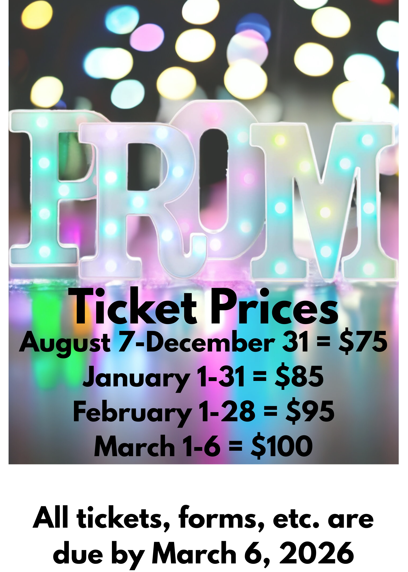 Prom Ticket Prices