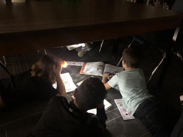 Students at Library Media Center