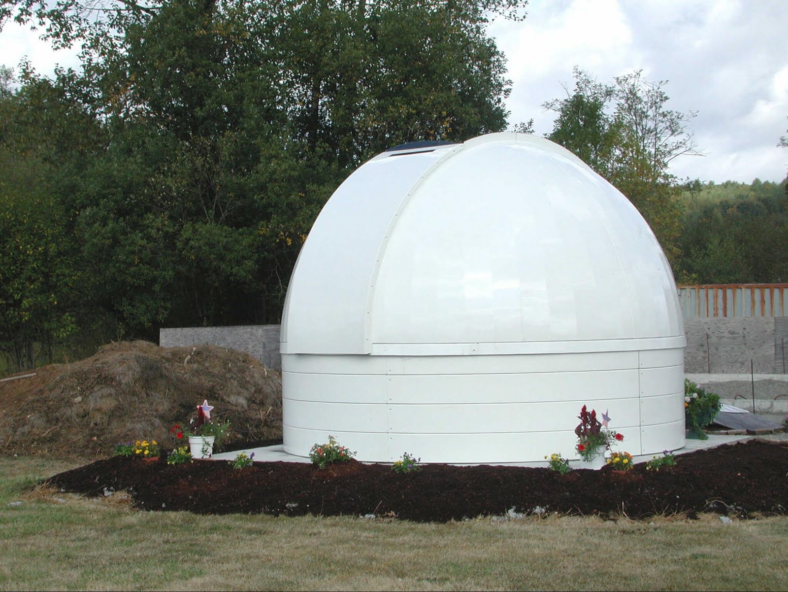 a white dome observatory