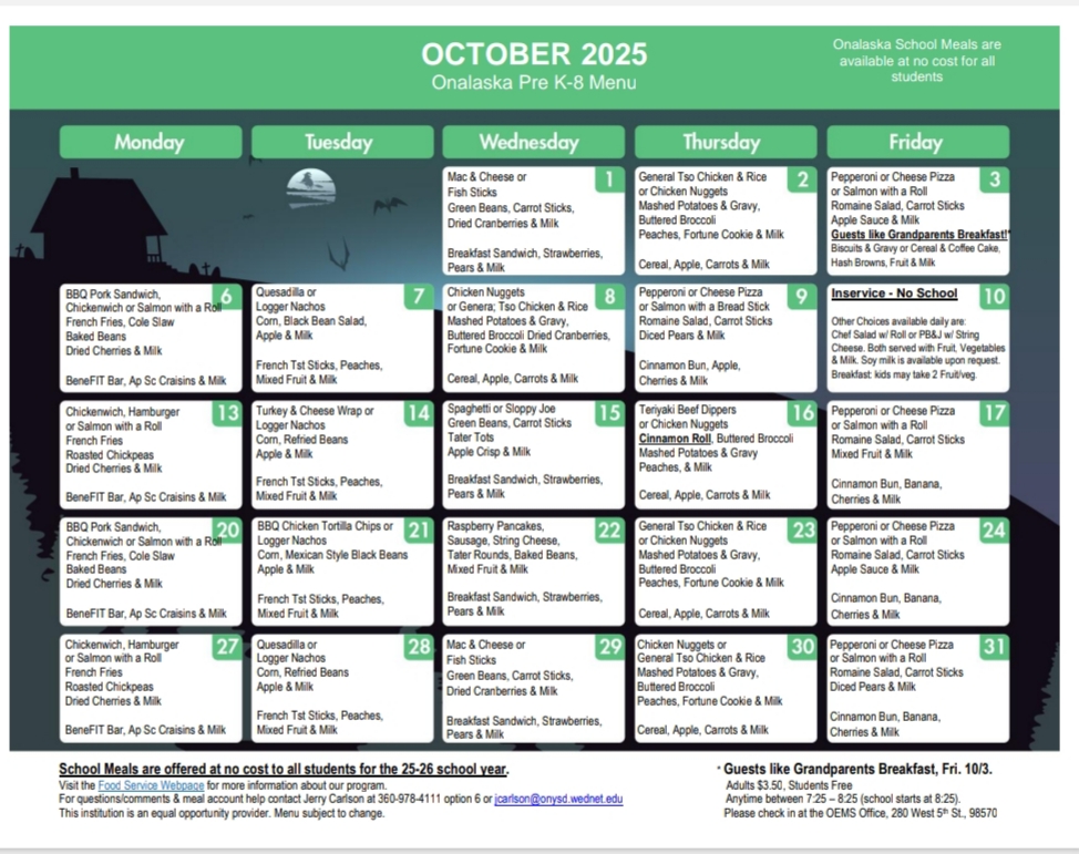 Picture of October Menu