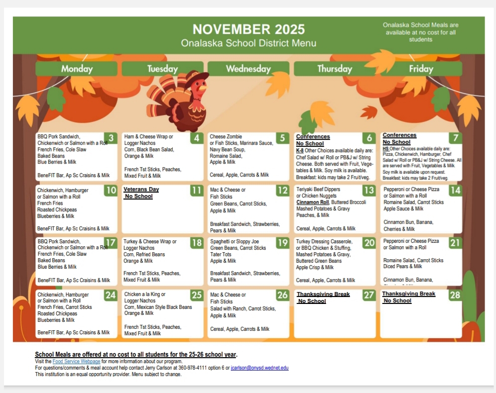 Picture of November Menu