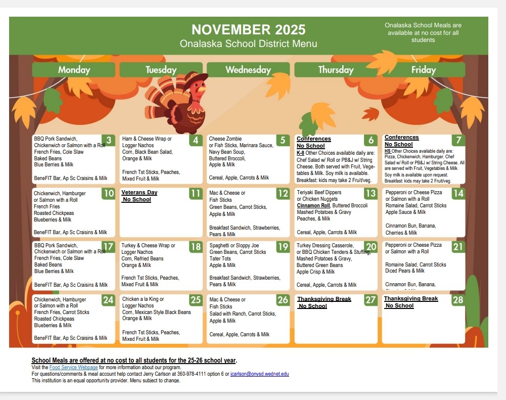 Picture of November Menu