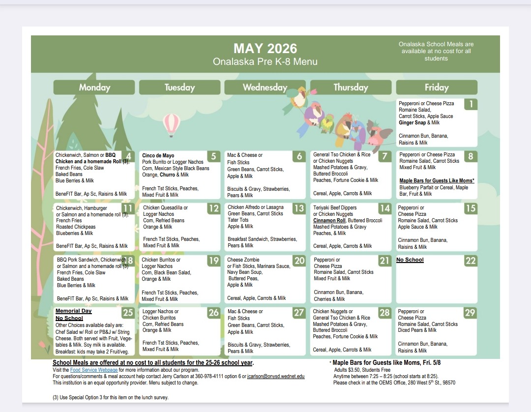Picture of May Menu