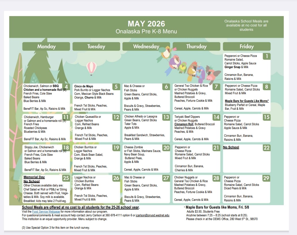 Picture of May Menu