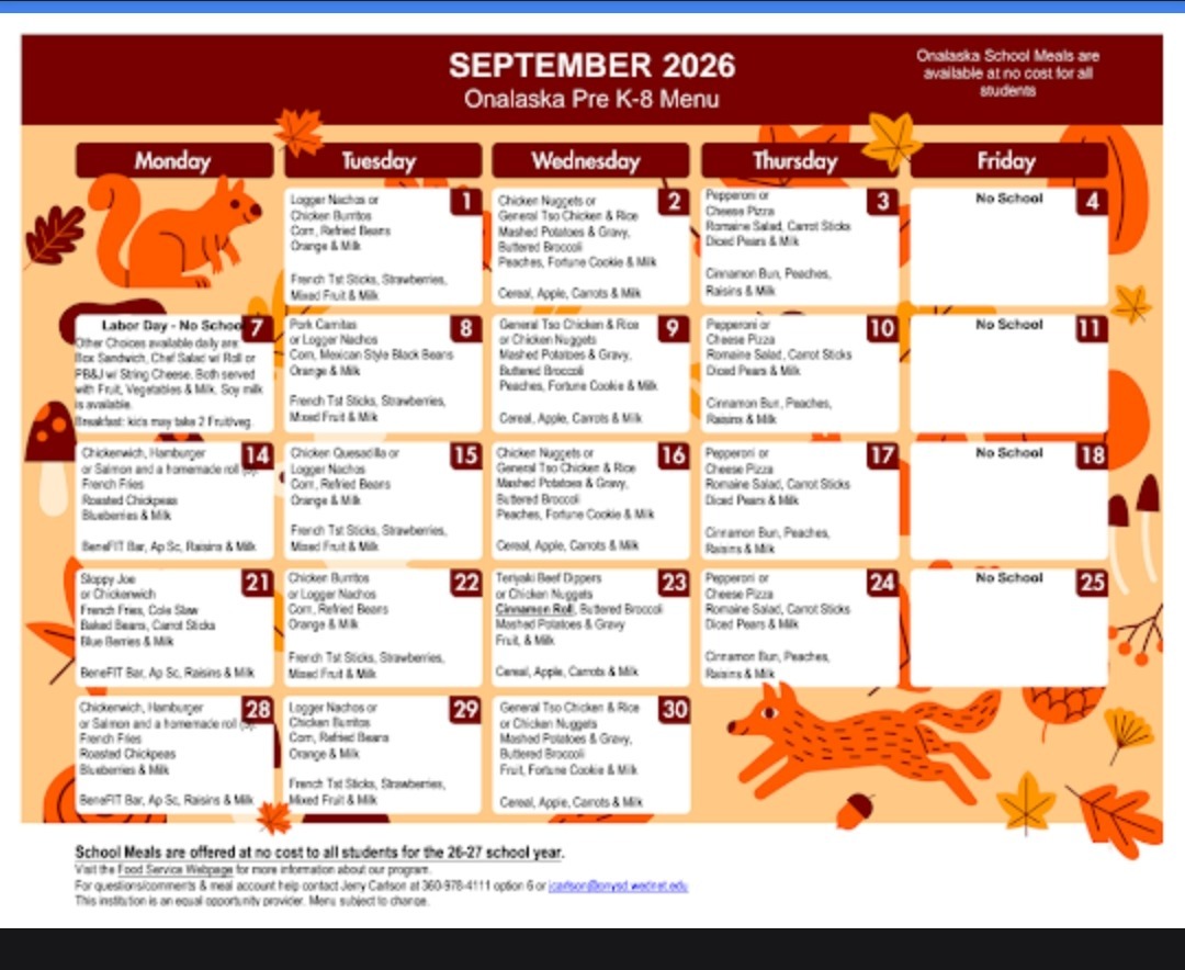 Picture of September  Menu