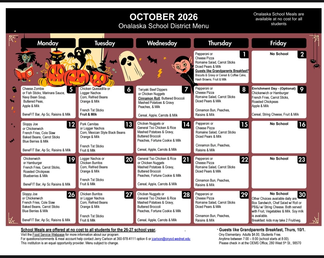 Picture of October Menu