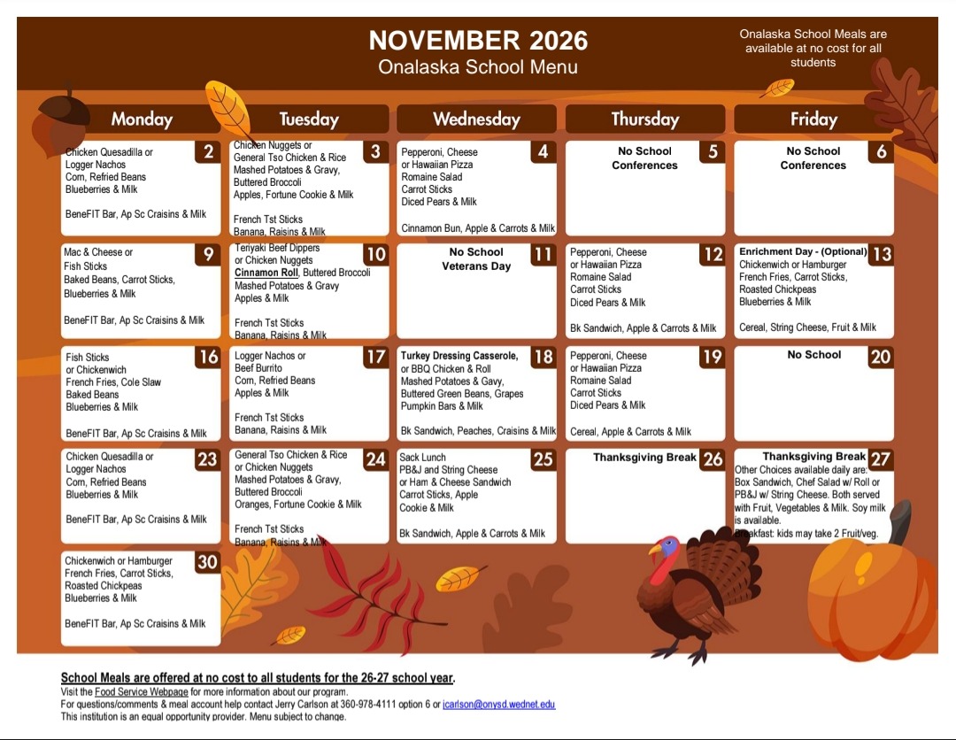 Picture of November Menu