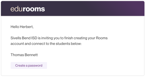 rooms email invitation example