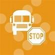 Bus and stop sign graphic