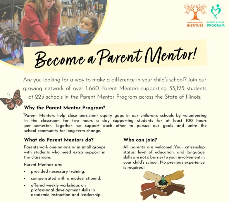 Are you looking for a way to make a difference in your child's school? Become a Parent Mentor!